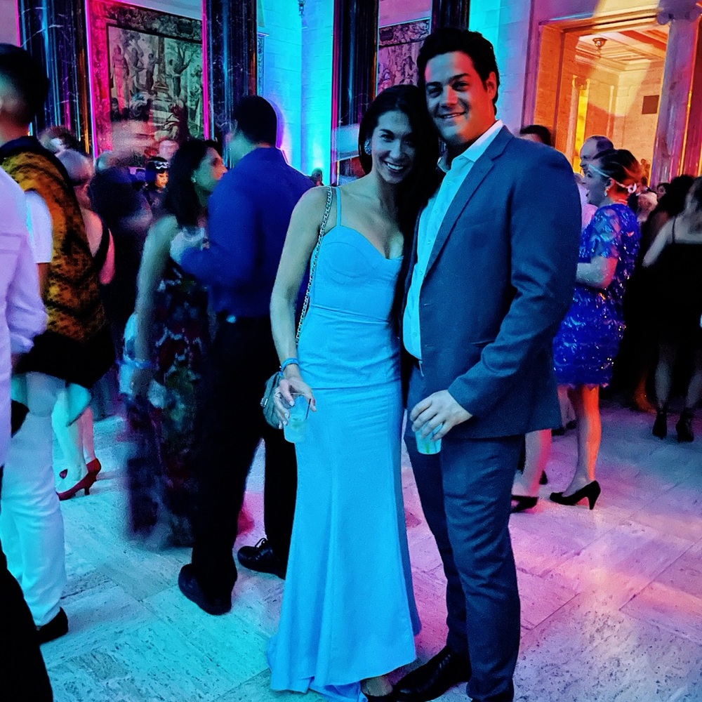 Elegant Blue Maxi Dress